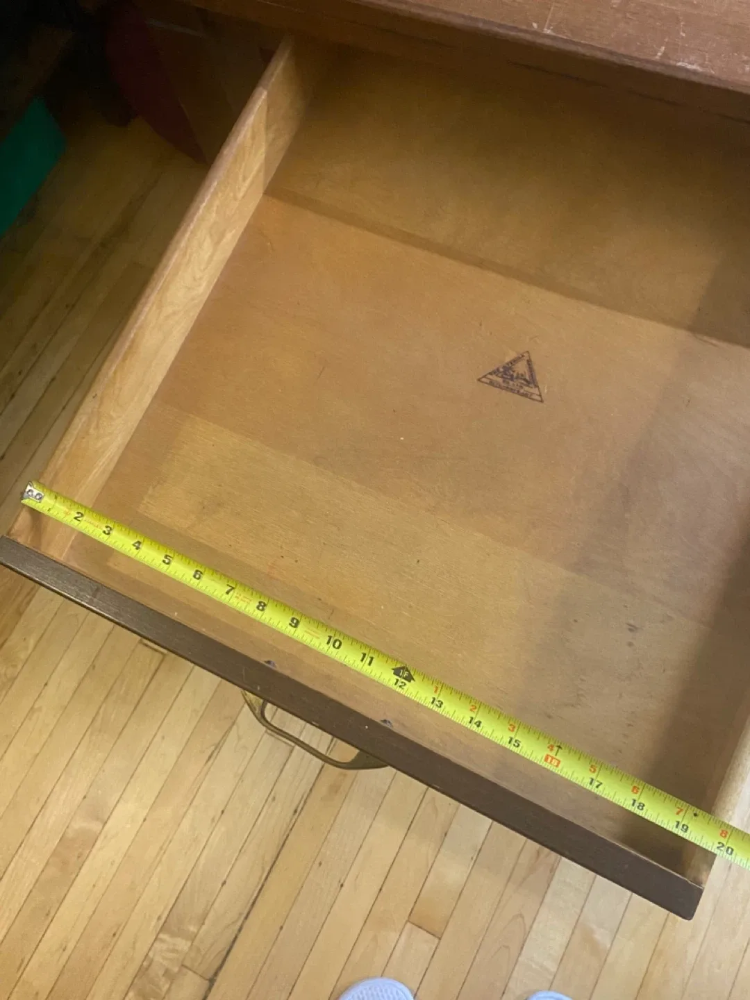 Vintage Wood Desk - 42" x 27.5" x 30.5" image indicator(8)