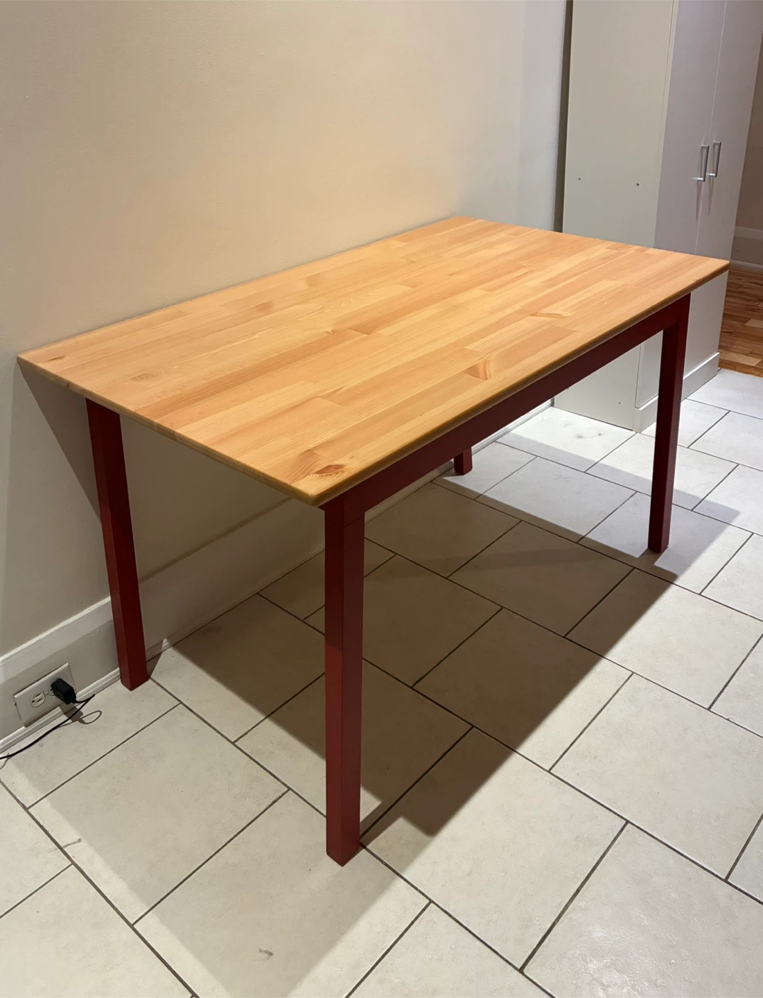 IKEA Lerhamn Dining Table - Light Antique Stain/White Stain - photo 4