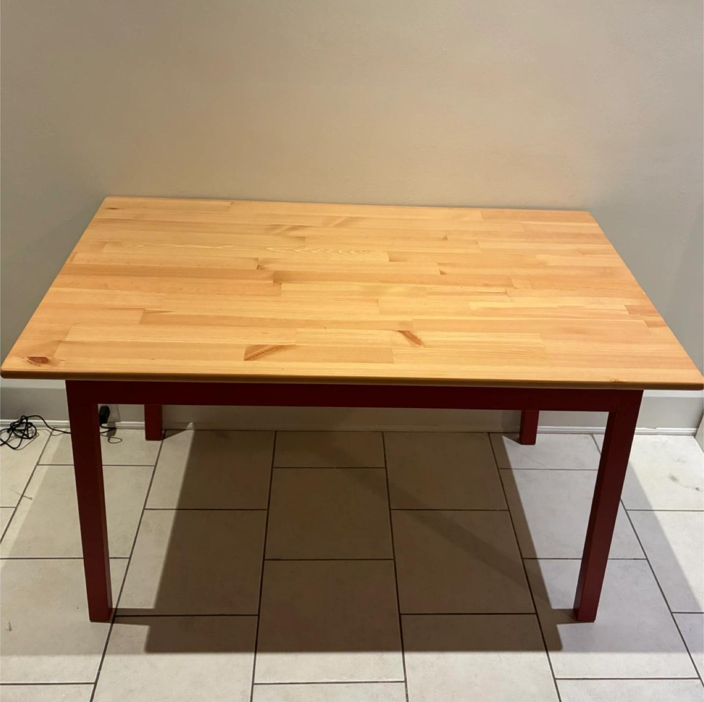 IKEA Lerhamn Dining Table - Light Antique Stain/White Stain