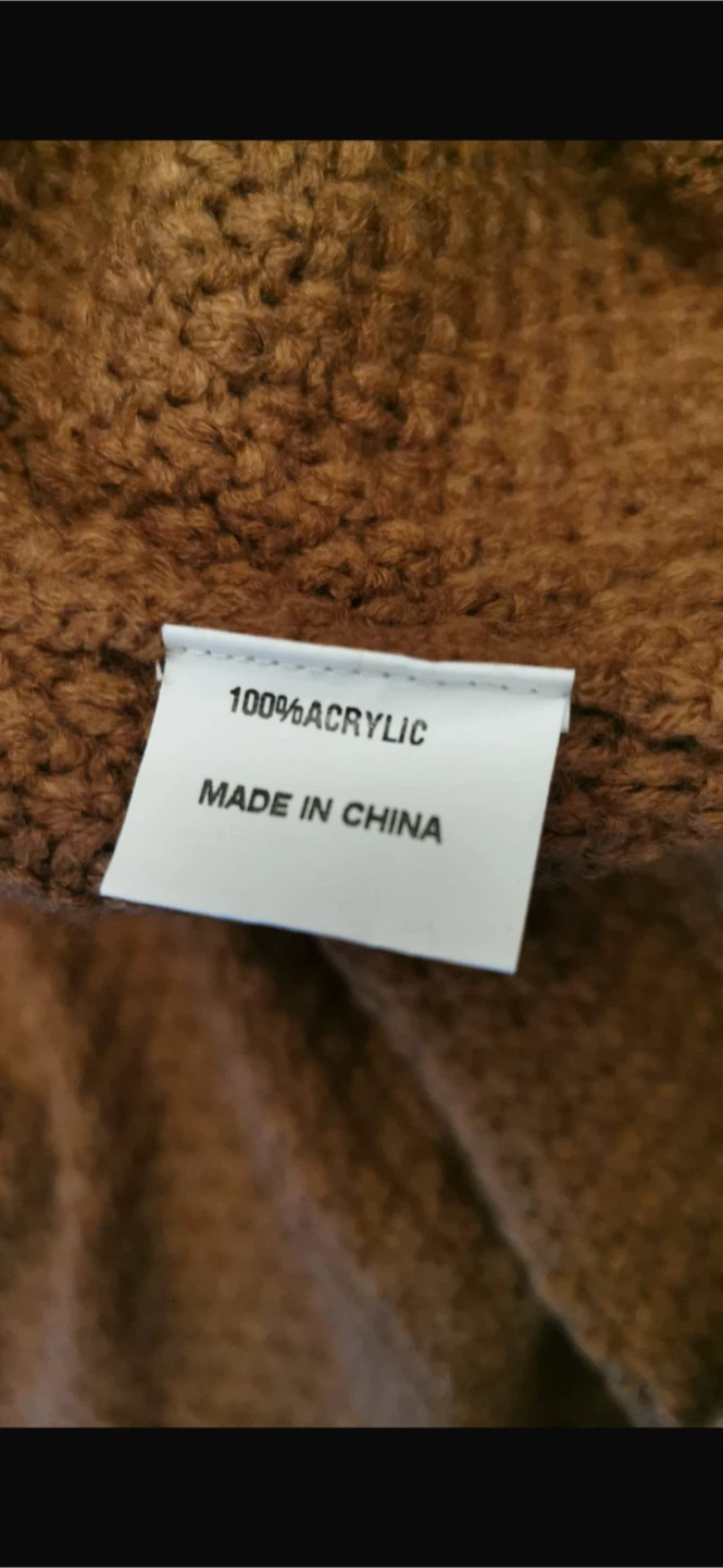 Merokeety XXL Brown Knit Turtleneck Sweater - photo 5