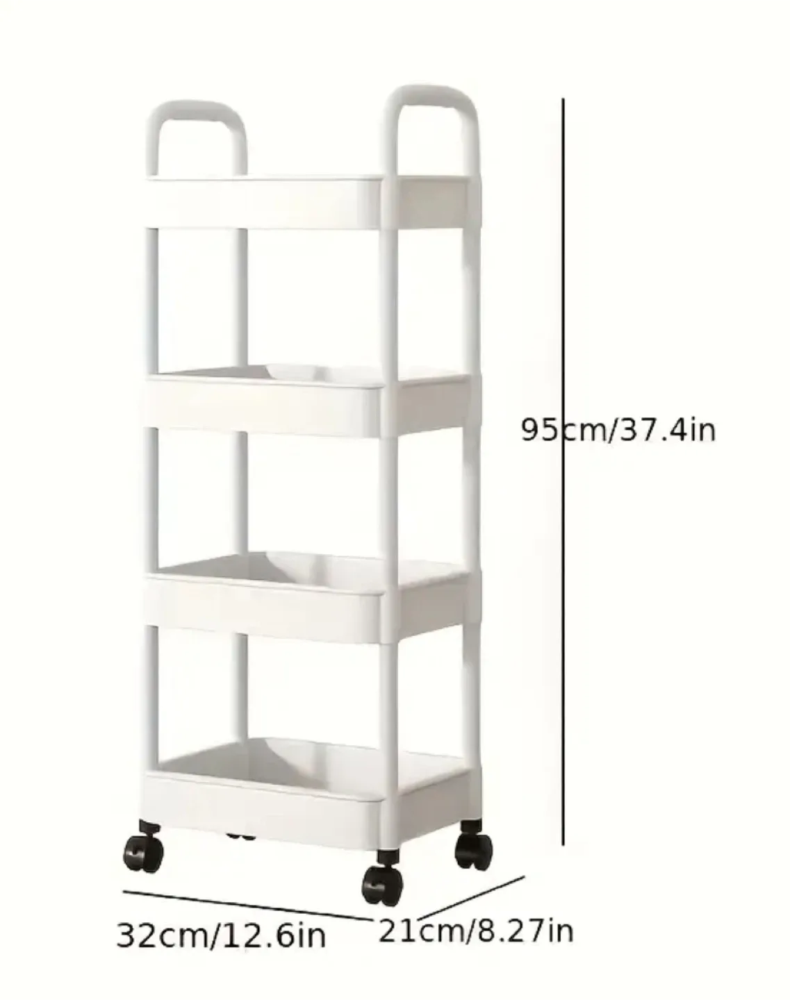 Rolling Utility Cart - White