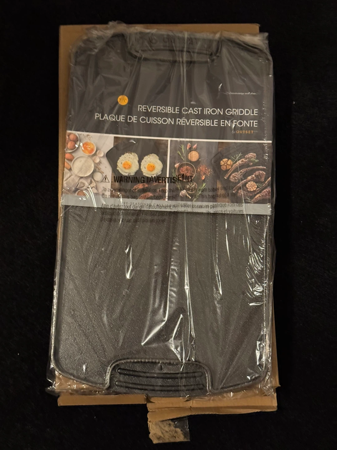 Outset Reversible Cast Iron Grill Griddle