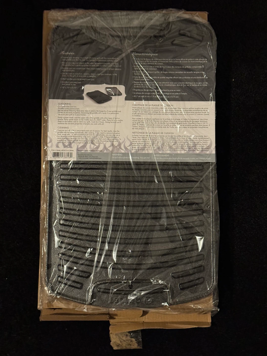 Outset Reversible Cast Iron Grill Griddle - photo 3