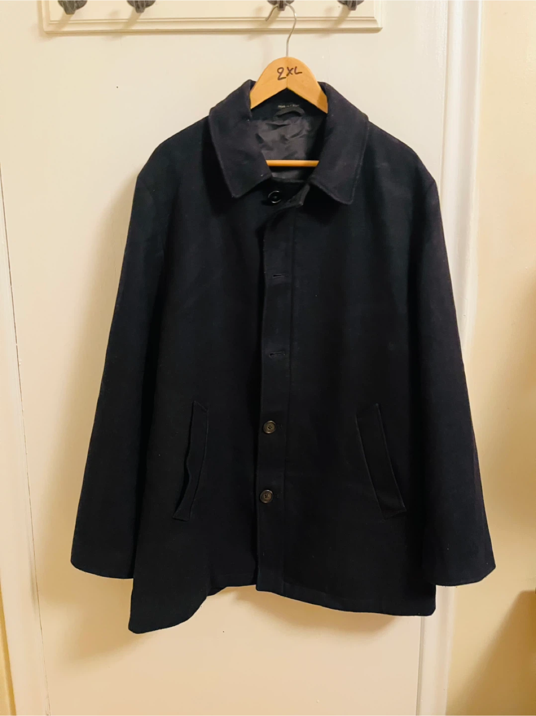 Black Wool Coat Size 2XL - photo 5