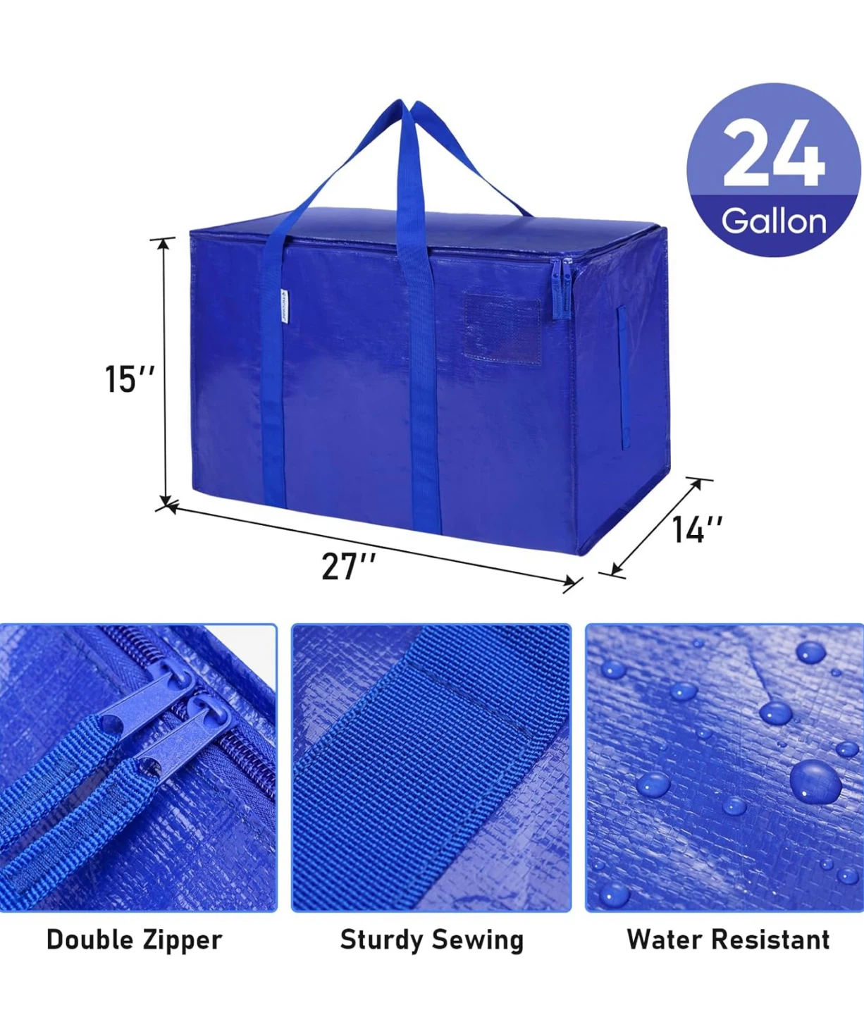 Moving out sale: 3 pack - 24 Gallon storage bags