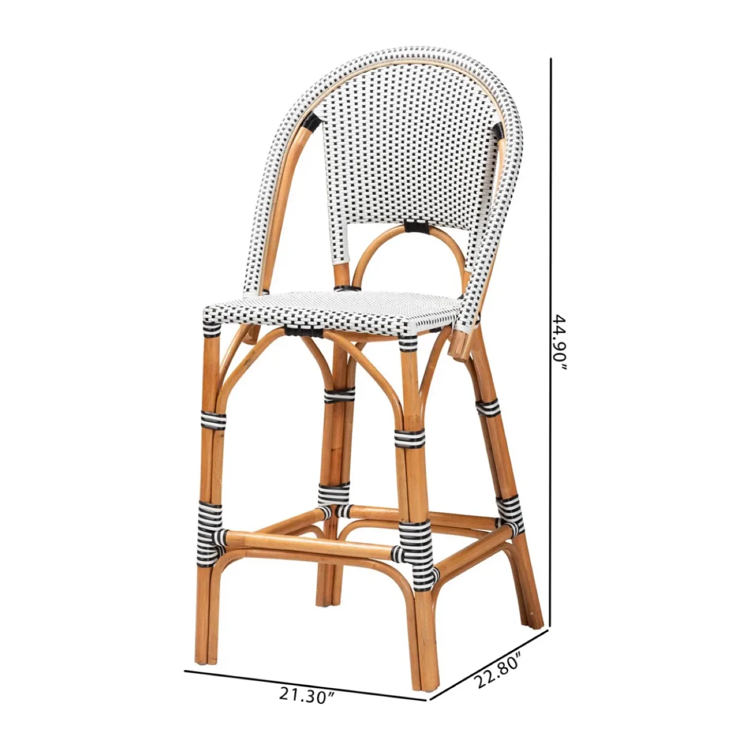 Billingslee Bali Bar Stool - Two-Tone Rattan image indicator(5)