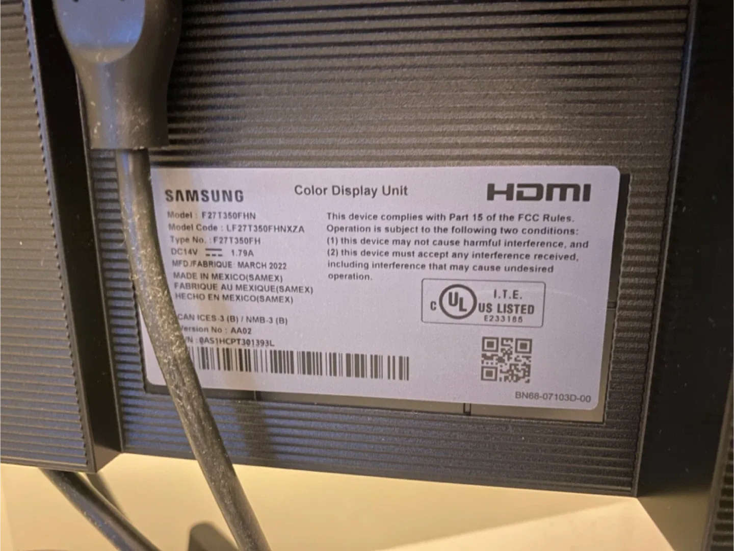 Samsung F27T350FHN 27" Monitor image indicator(2)