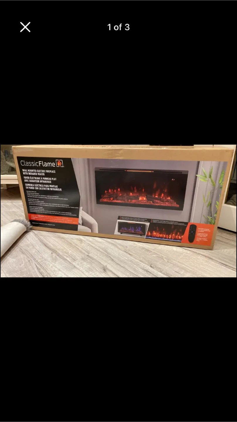 ClassicFlame Wall Mounted Electric Fireplace
