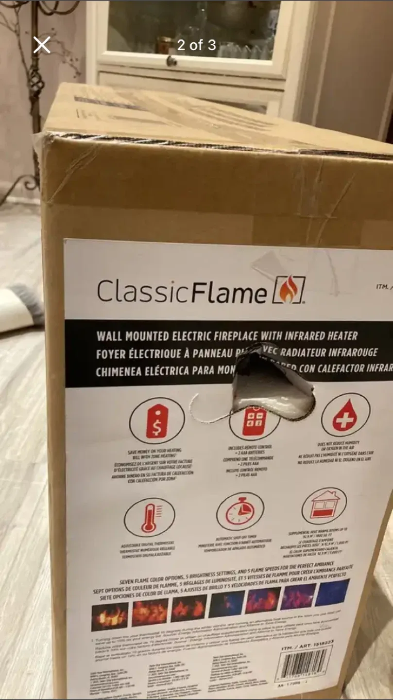 ClassicFlame Wall Mounted Electric Fireplace image indicator(3)