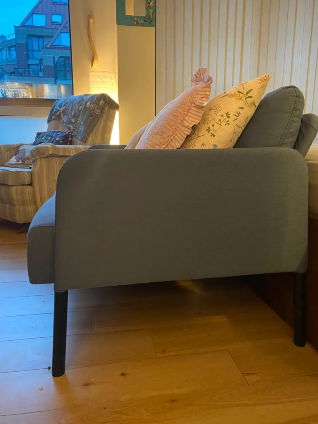 Blue Loveseat Sofa IKEA image indicator(2)