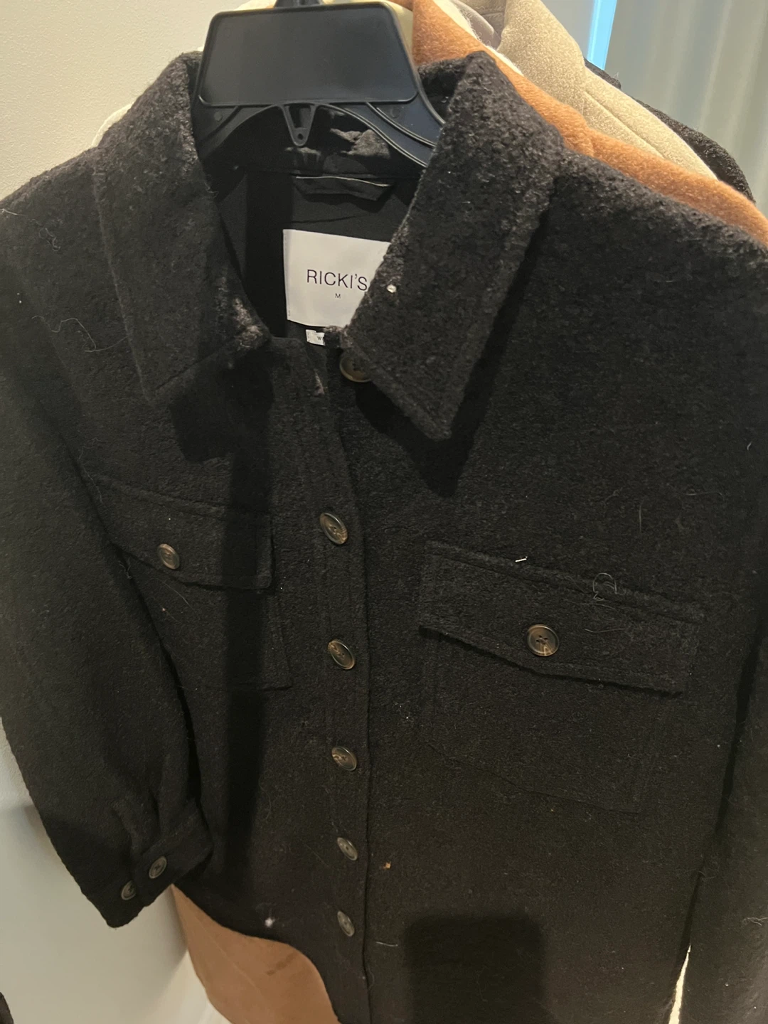 NWT! Ricki's Black Wool Blend Jacket - Size L - photo 2