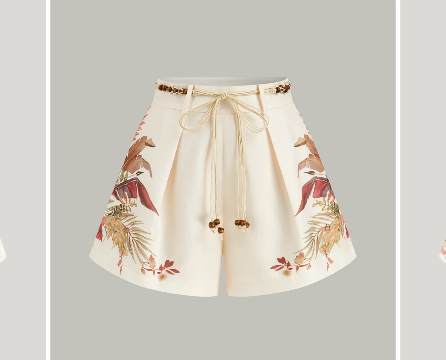 Commense Floral Print Mid Waist Shorts