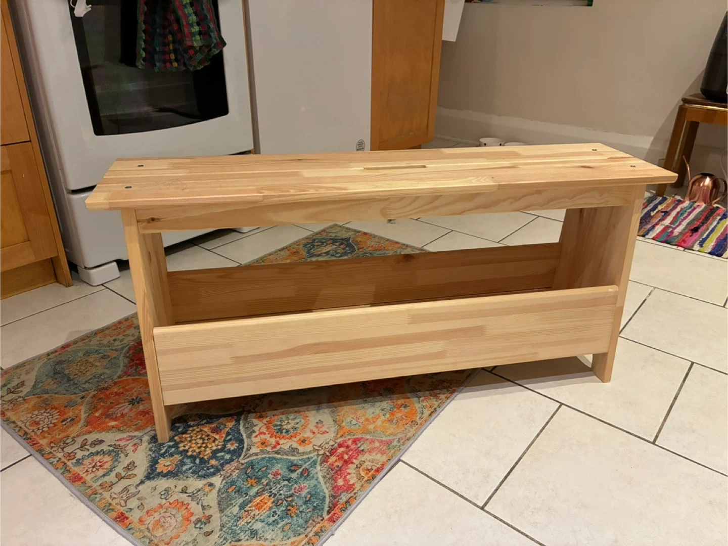 Wooden Entryway Bench - photo 3