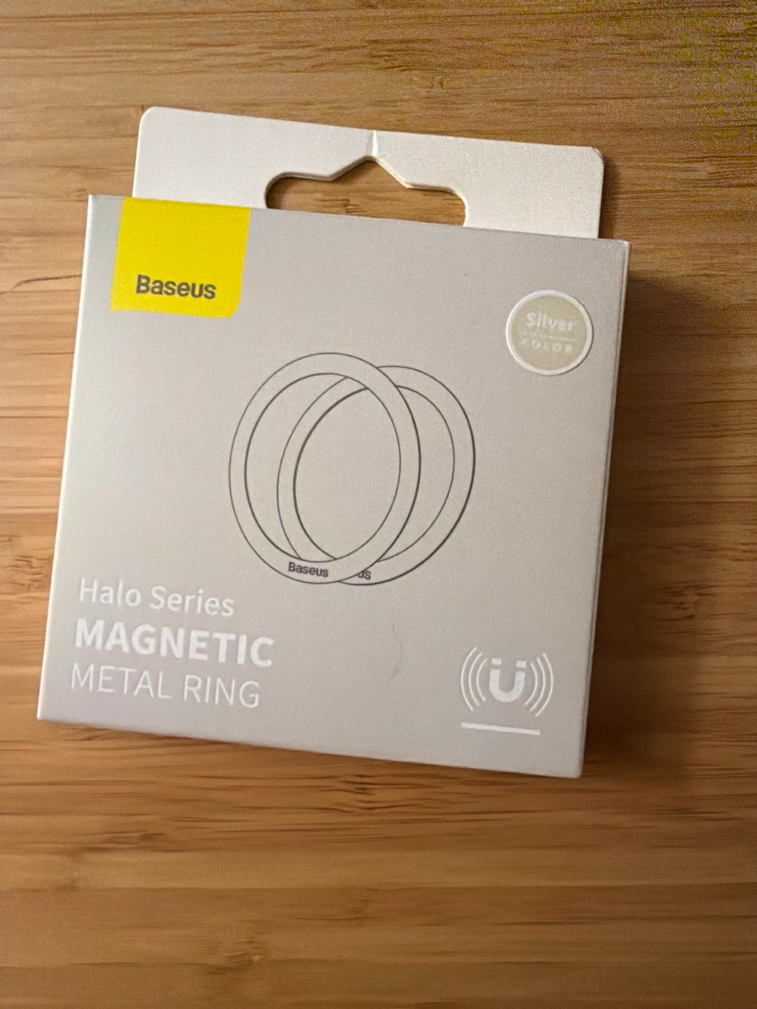 Baseus Halo Series Magnetic Metal Ring - Silver🥕