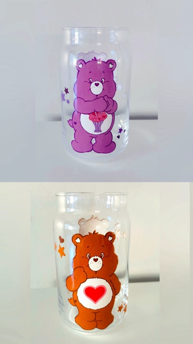 Care Bear Glassware New: Tenderheart & Sharebear