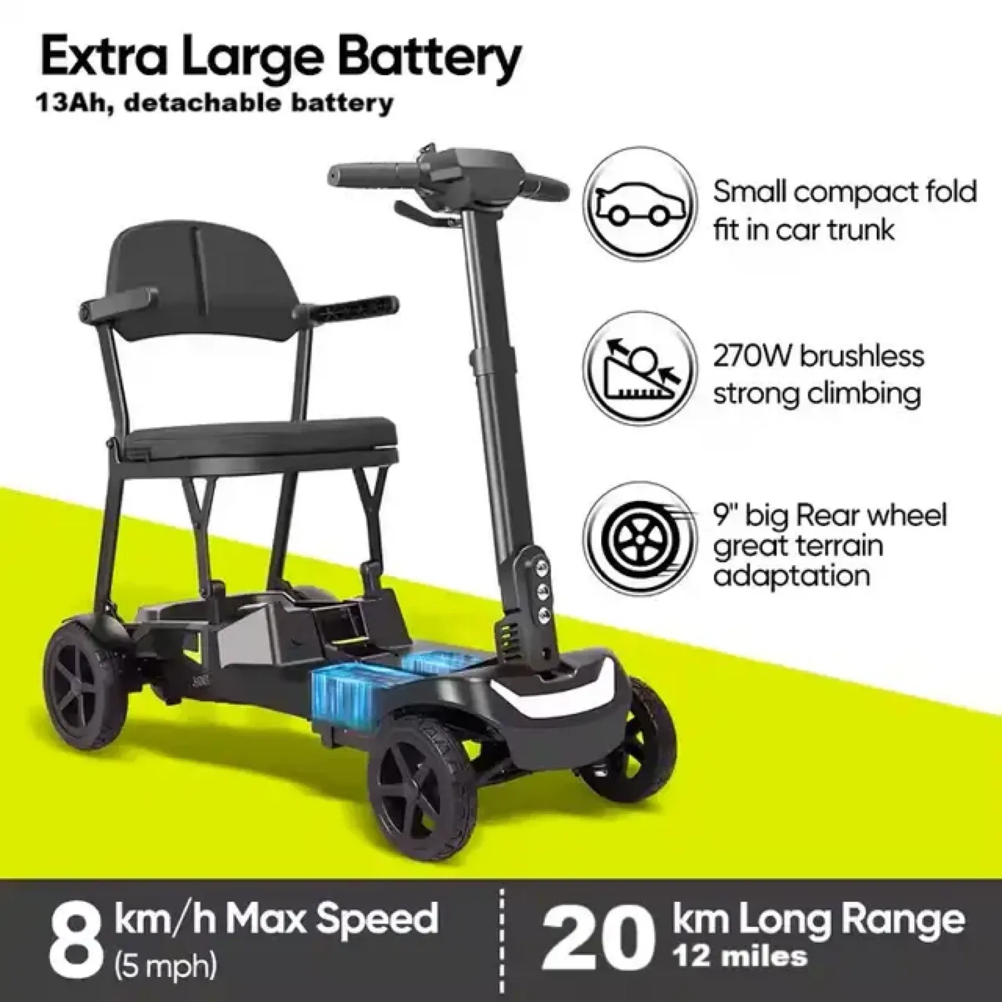 World’s Lightest Foldable Electric Mobility Scooter image indicator(8)