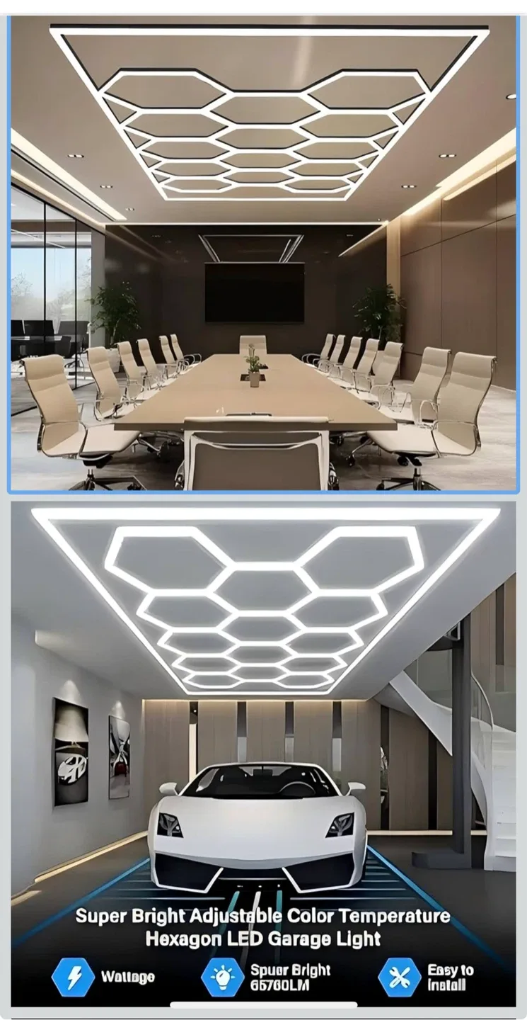 LED Garage Lights - Super Bright Adjustable Hexagon thumbnail