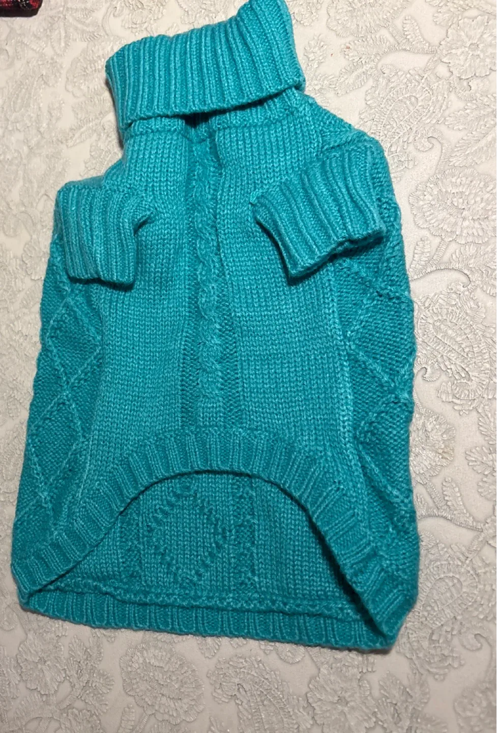 Medium Dog Sweater - Turquoise, Knit image indicator(2)