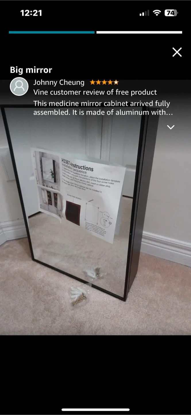 Medicine Mirror Cabinet - Fully Assembled image indicator(3)
