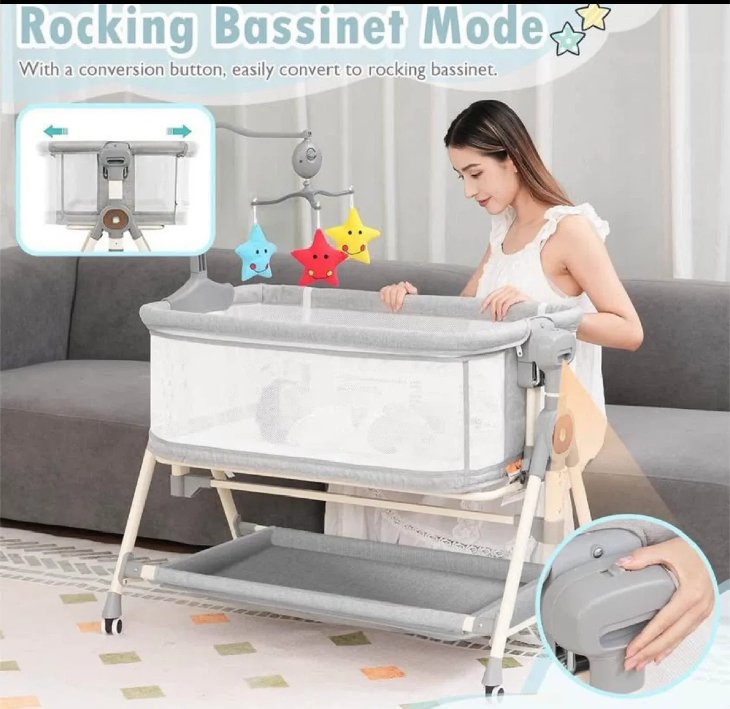 Baby Bassinet - Rocking Mode thumbnail