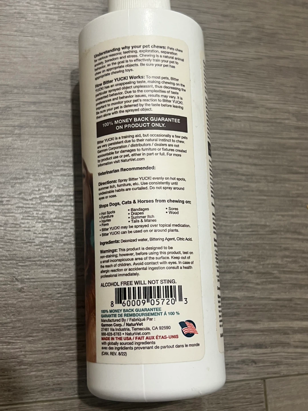 NaturVet Bitter YUCK! No Chew Spray for Pets 🥕 - photo 5