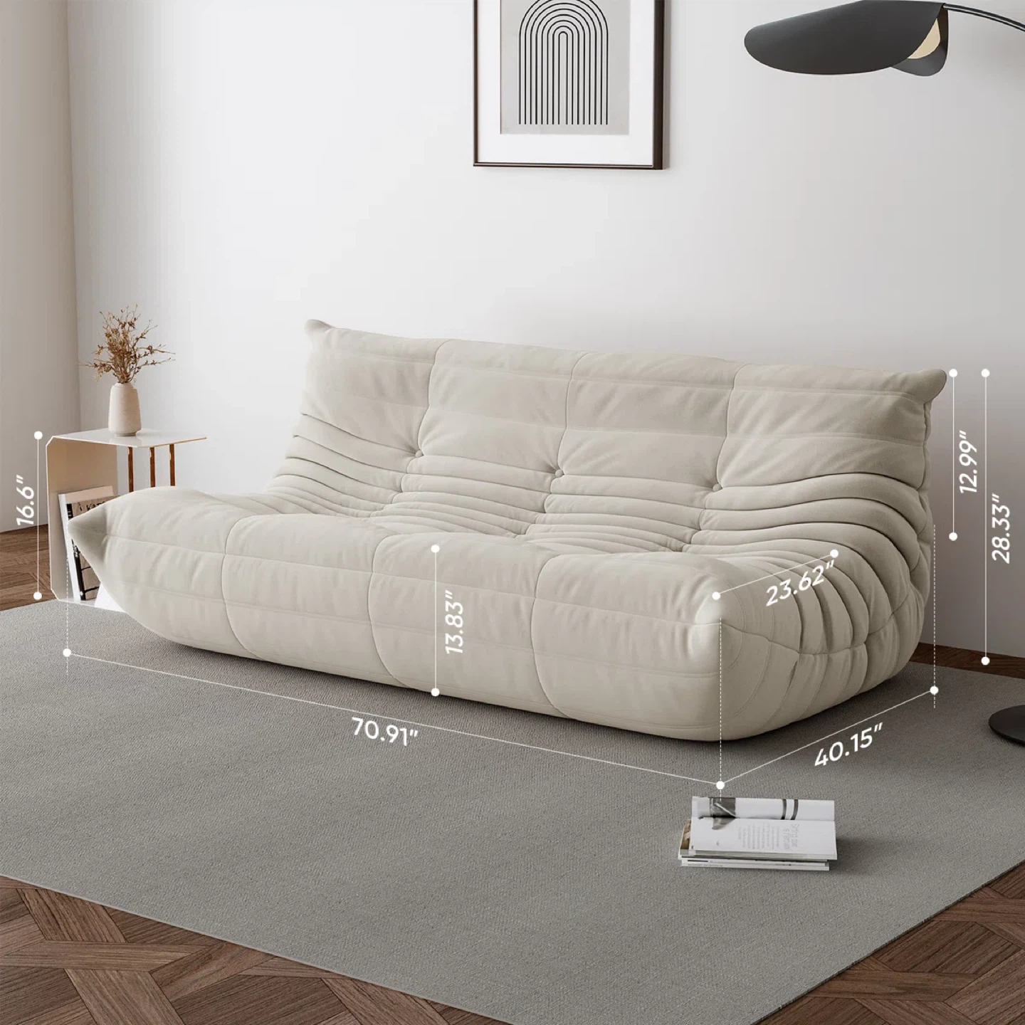 Wayfair 3 Seat Togo Armless Sofa - photo 2