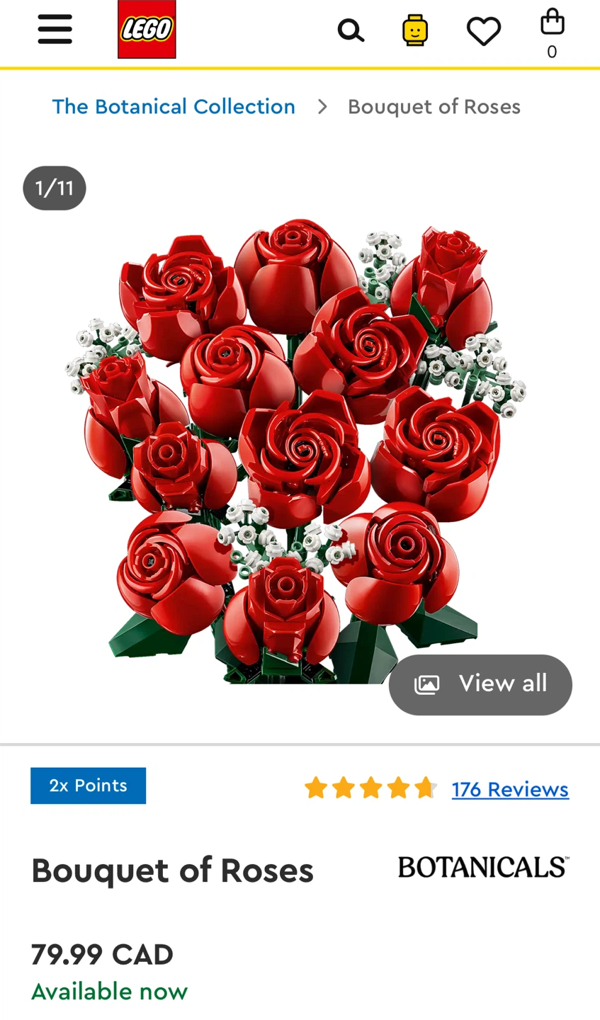 New LEGO Icons 10328 Bouquet of Roses - photo 2