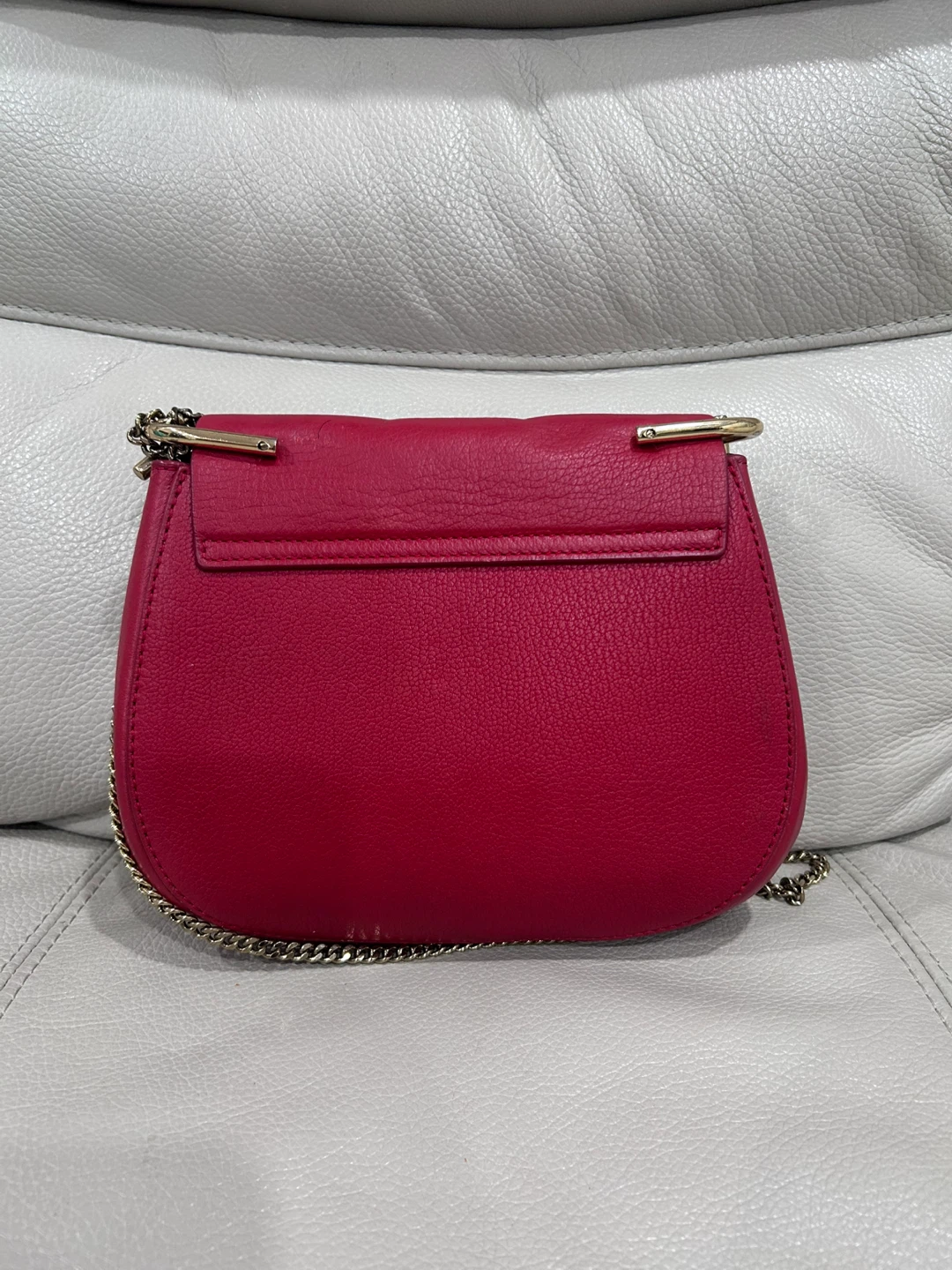 Chloé Drew Nano Red Leather Crossbody Bag - photo 2