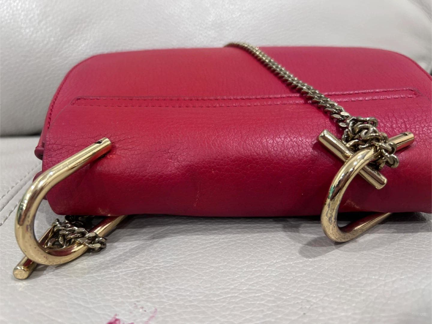 Chloé Drew Nano Red Leather Crossbody Bag - photo 5