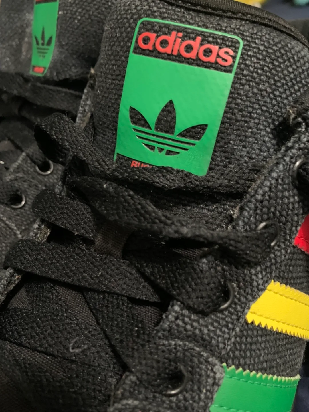 Adidas Hemp Rasta Black Green Yellow Red EG5889 Size 13 image indicator(6)