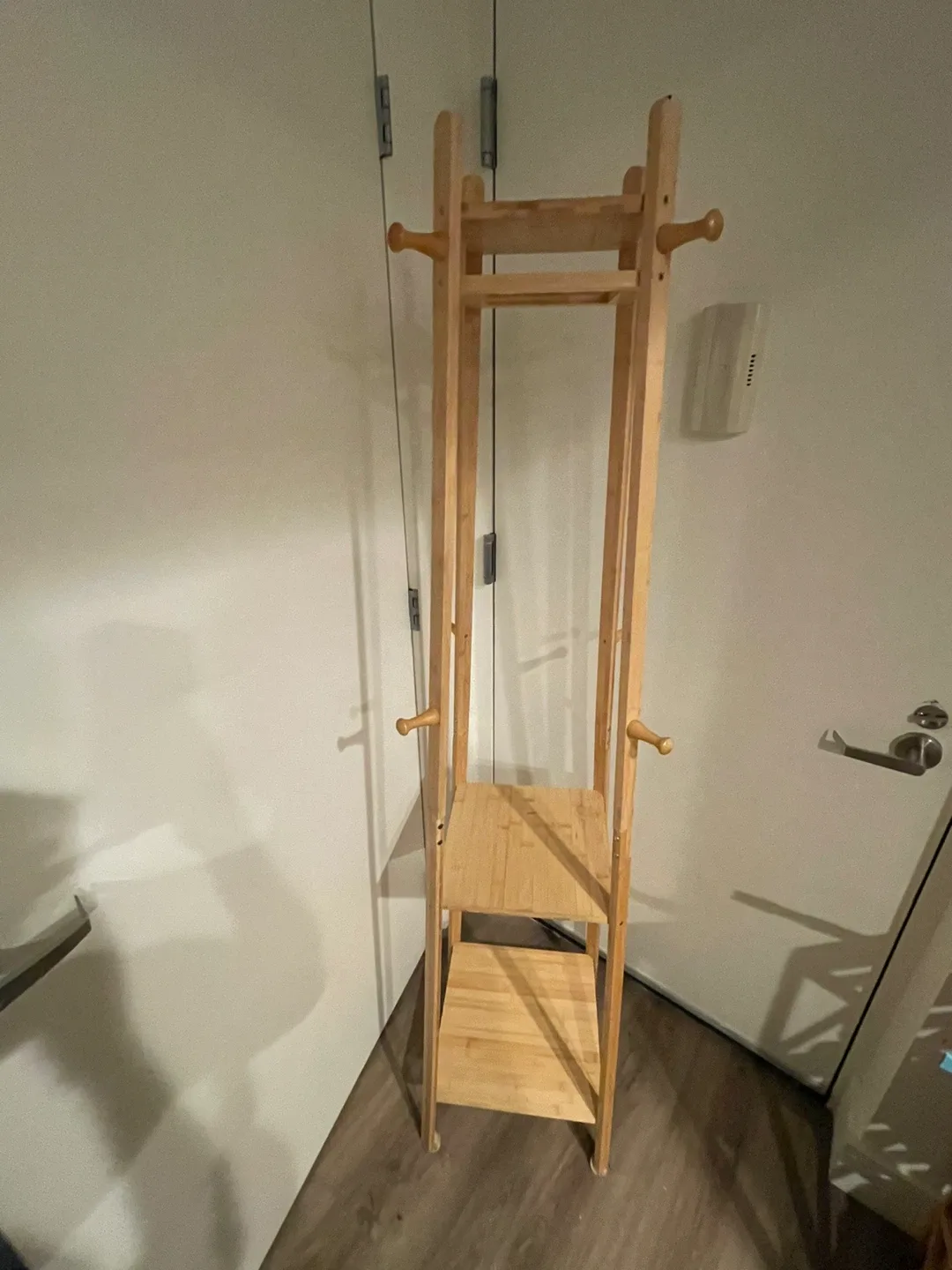 🥕Wooden Coat Rack with Shelves thumbnail