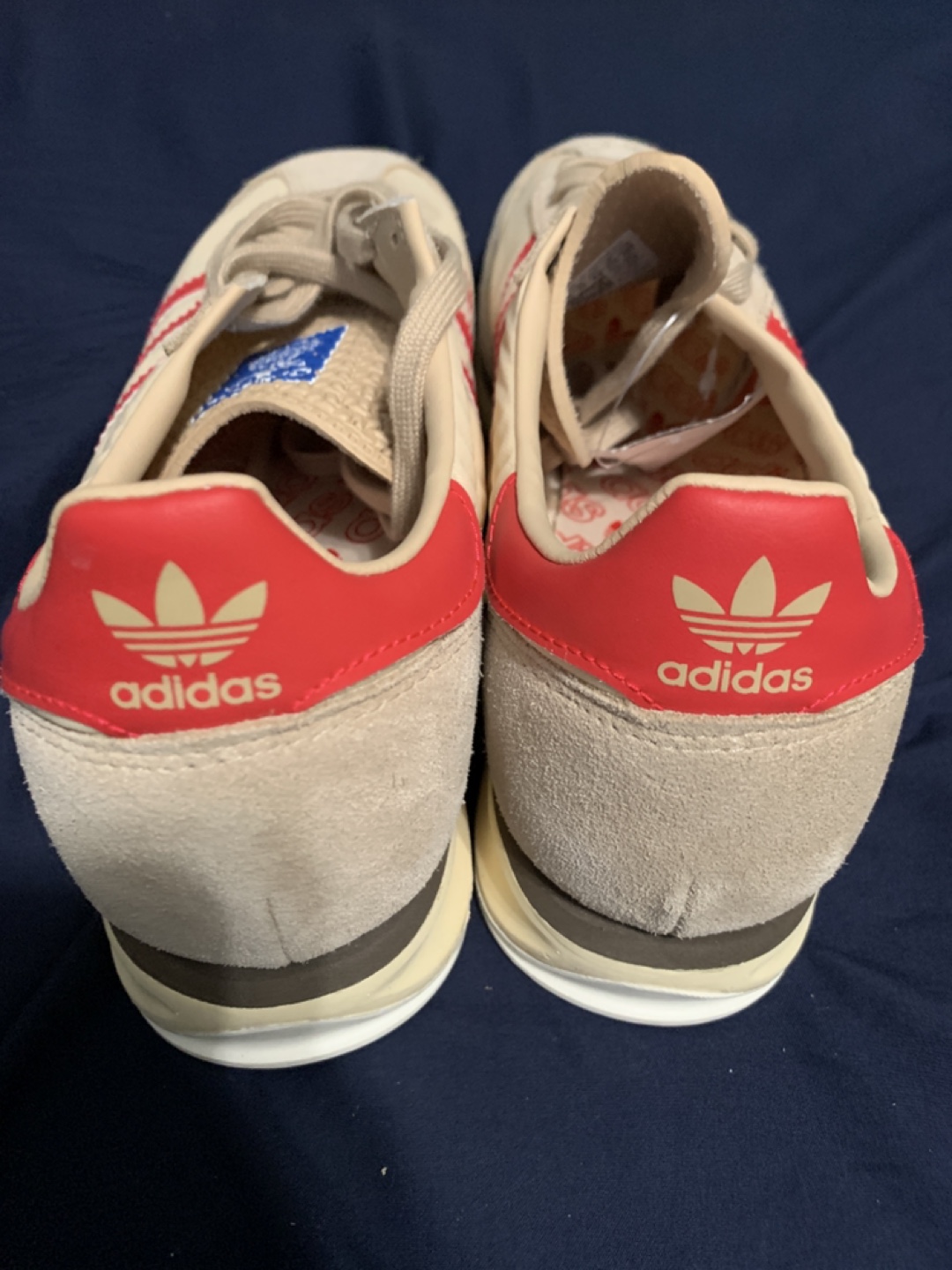 Adidas Men SL 72 RS Shoes in Magic Beige Pure Ruby Size 11 1/2 - photo 3