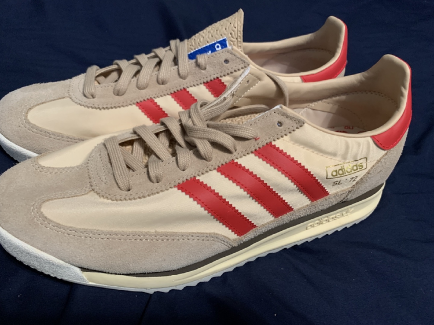 Adidas Men SL 72 RS Shoes in Magic Beige Pure Ruby Size 11 1/2 - photo 2