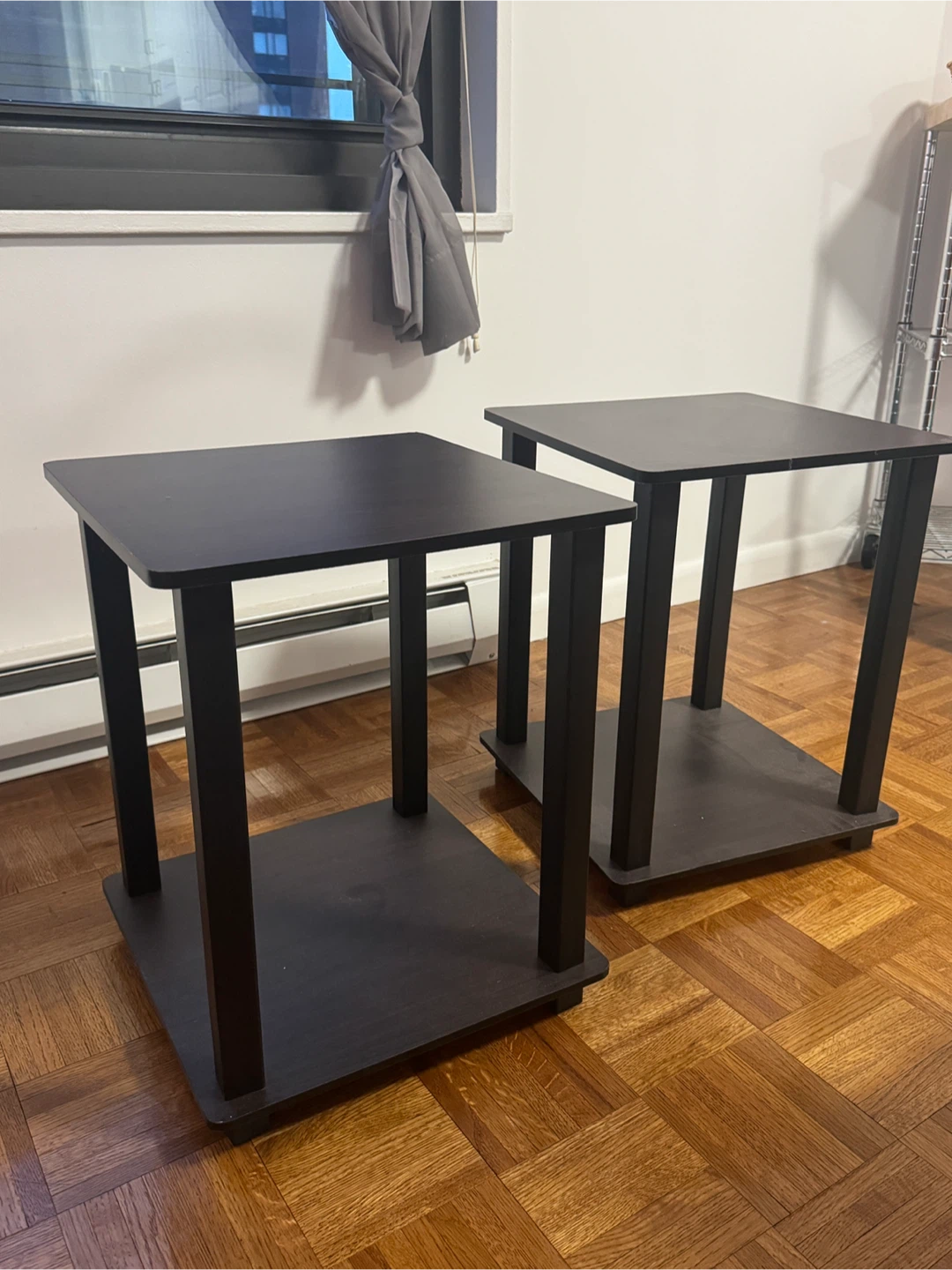 Set of 2 Black Side Tables