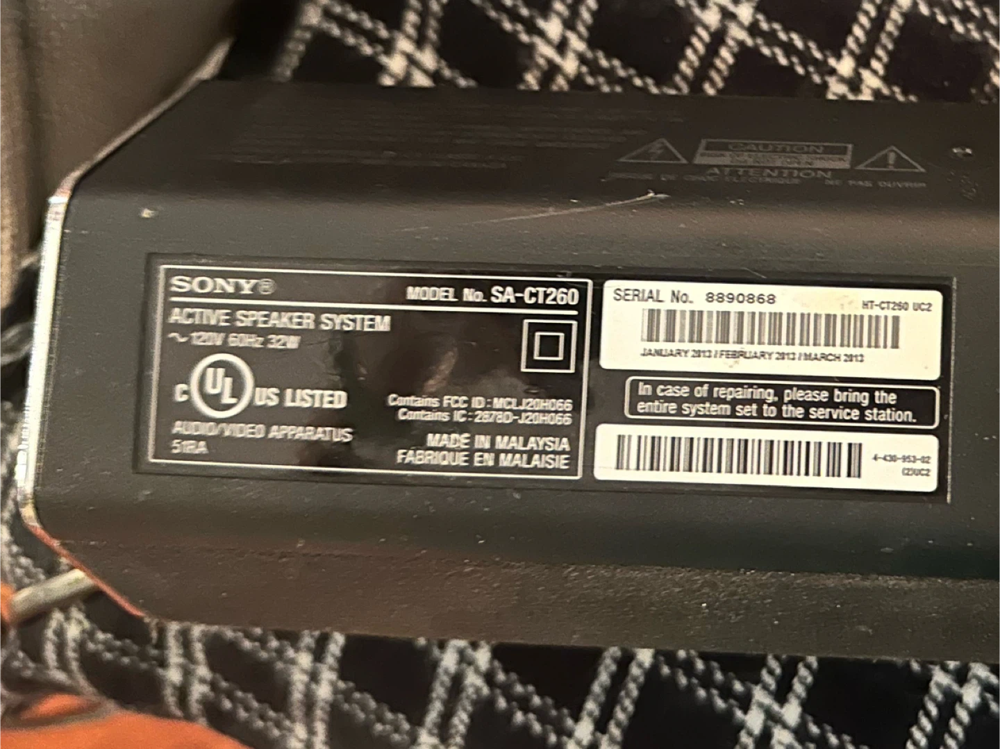 Sony SA-CT260 Active Speaker System - photo 2