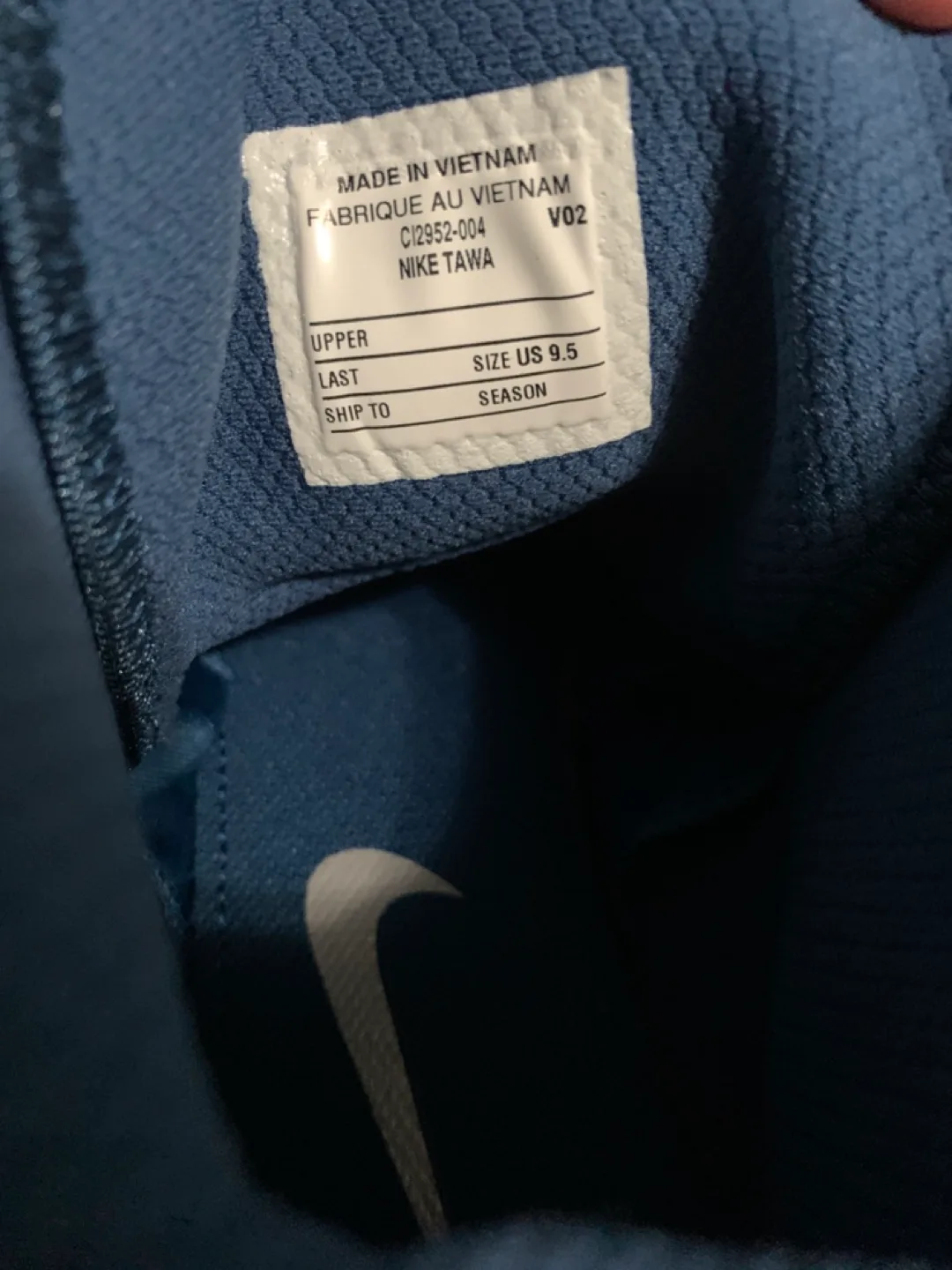 Nike Tawa Mens 9.5 Anthracite Grey Blue Black Wrestling Boxing image indicator(5)