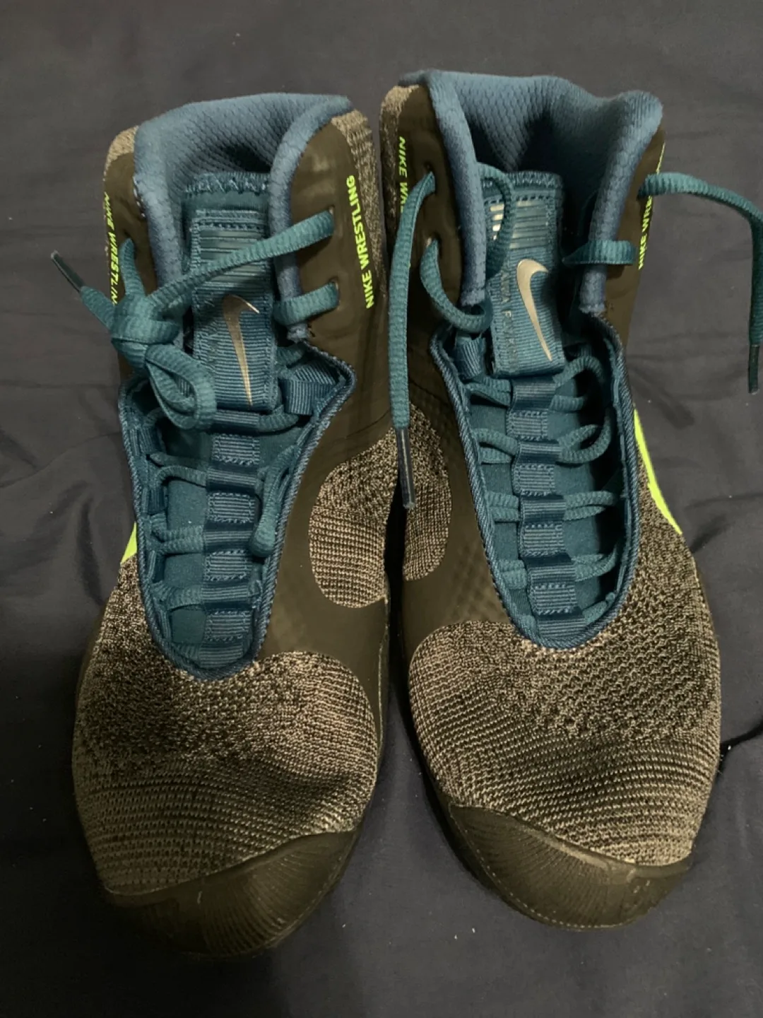 Nike Tawa Mens 9.5 Anthracite Grey Blue Black Wrestling Boxing image indicator(3)