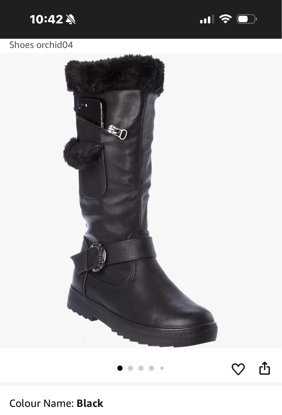 Black Winter Boots - Size 11