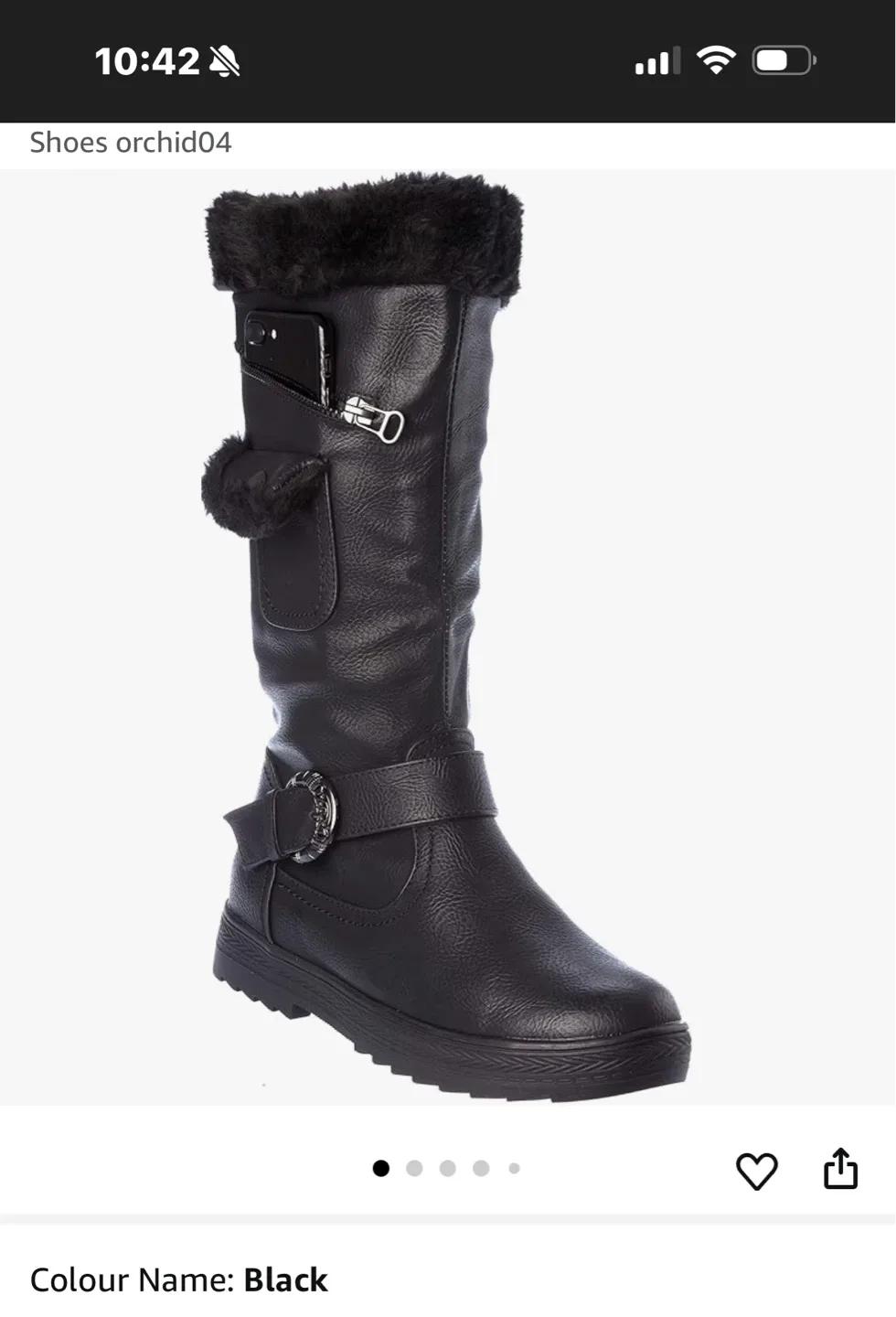 Black Winter Boots - Size 11