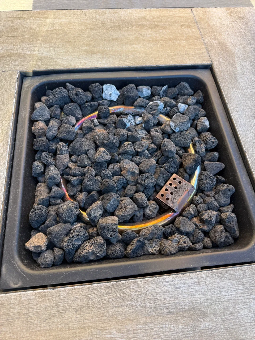 Outdoor Sectional Sofa with Fire Pit Table and umbrella image indicator(3)