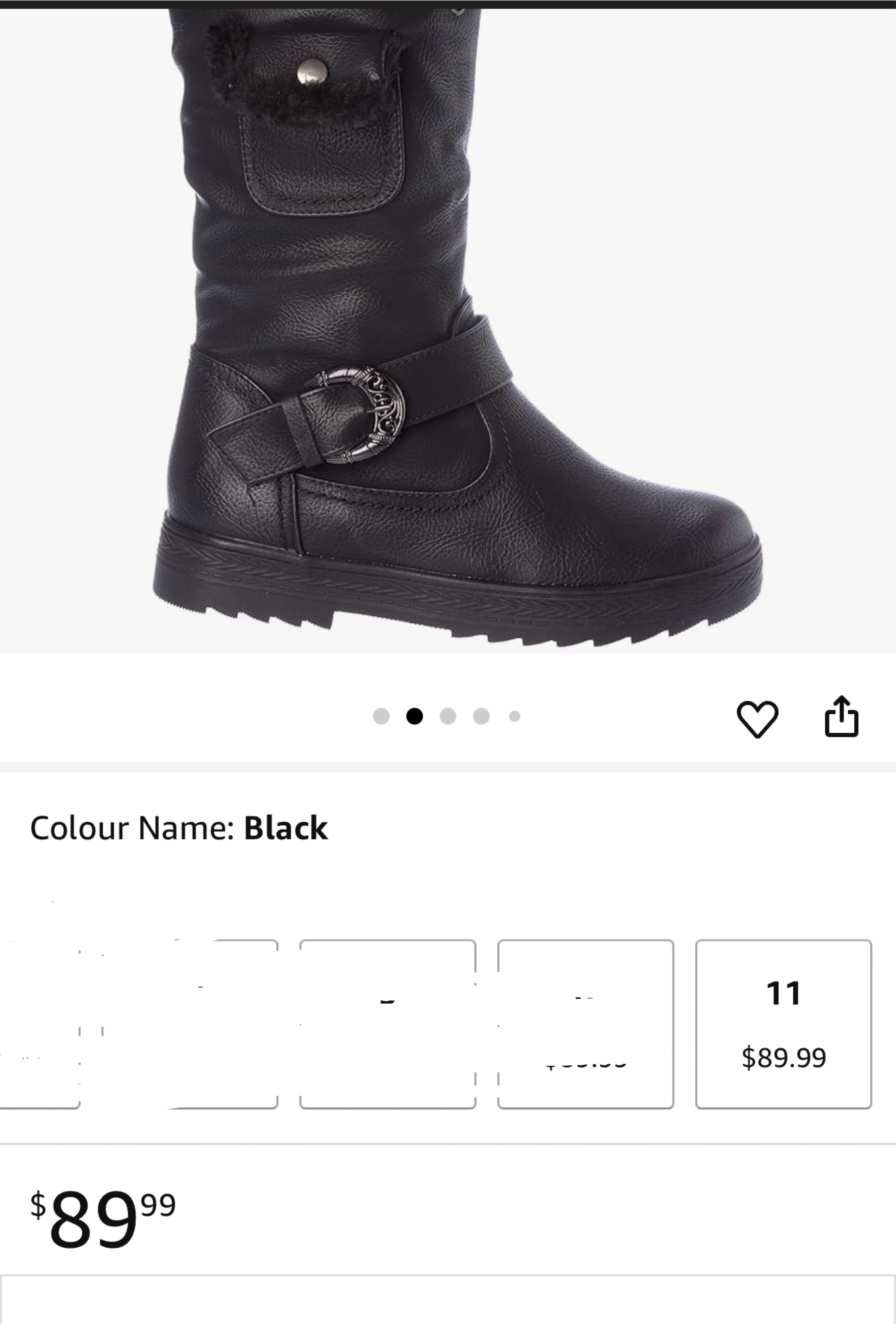 Black Winter Boots - Size 11 - photo 3
