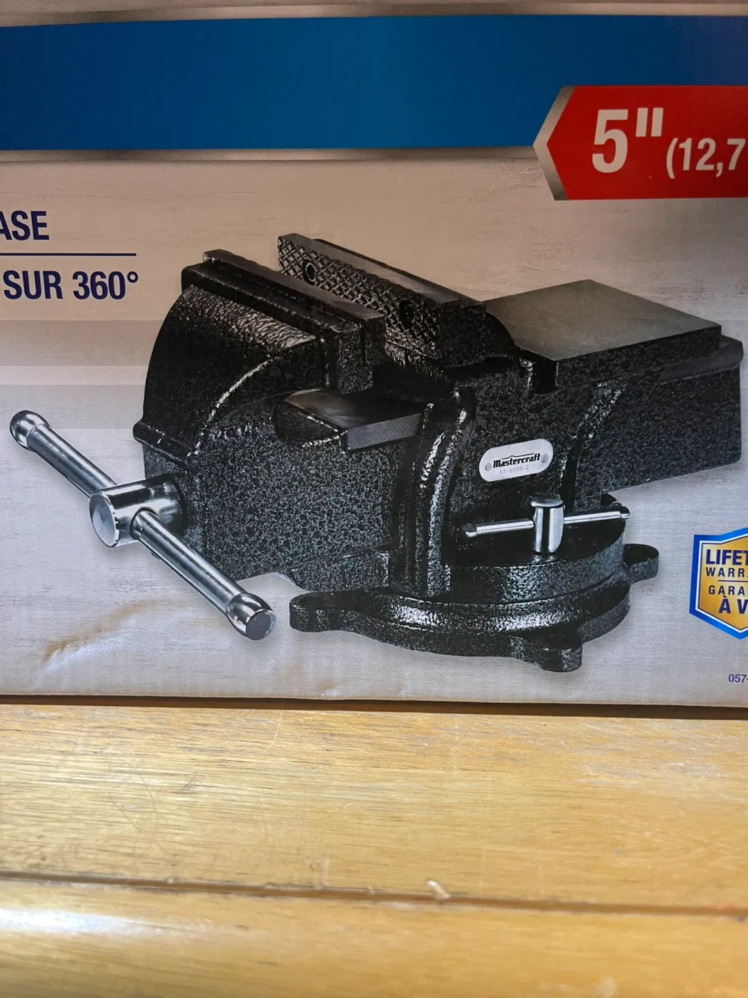 Mastercraft 5" Bench Vise with 360° Swivel Base - New in Box! thumbnail