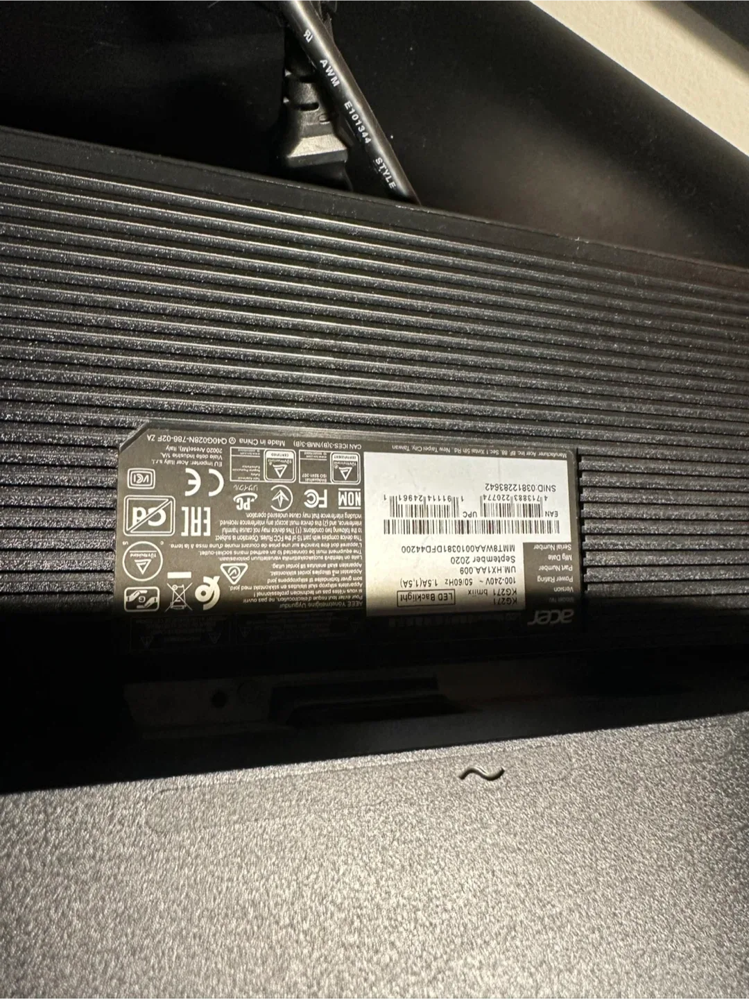 Acer KG271 LED Monitor image indicator(5)