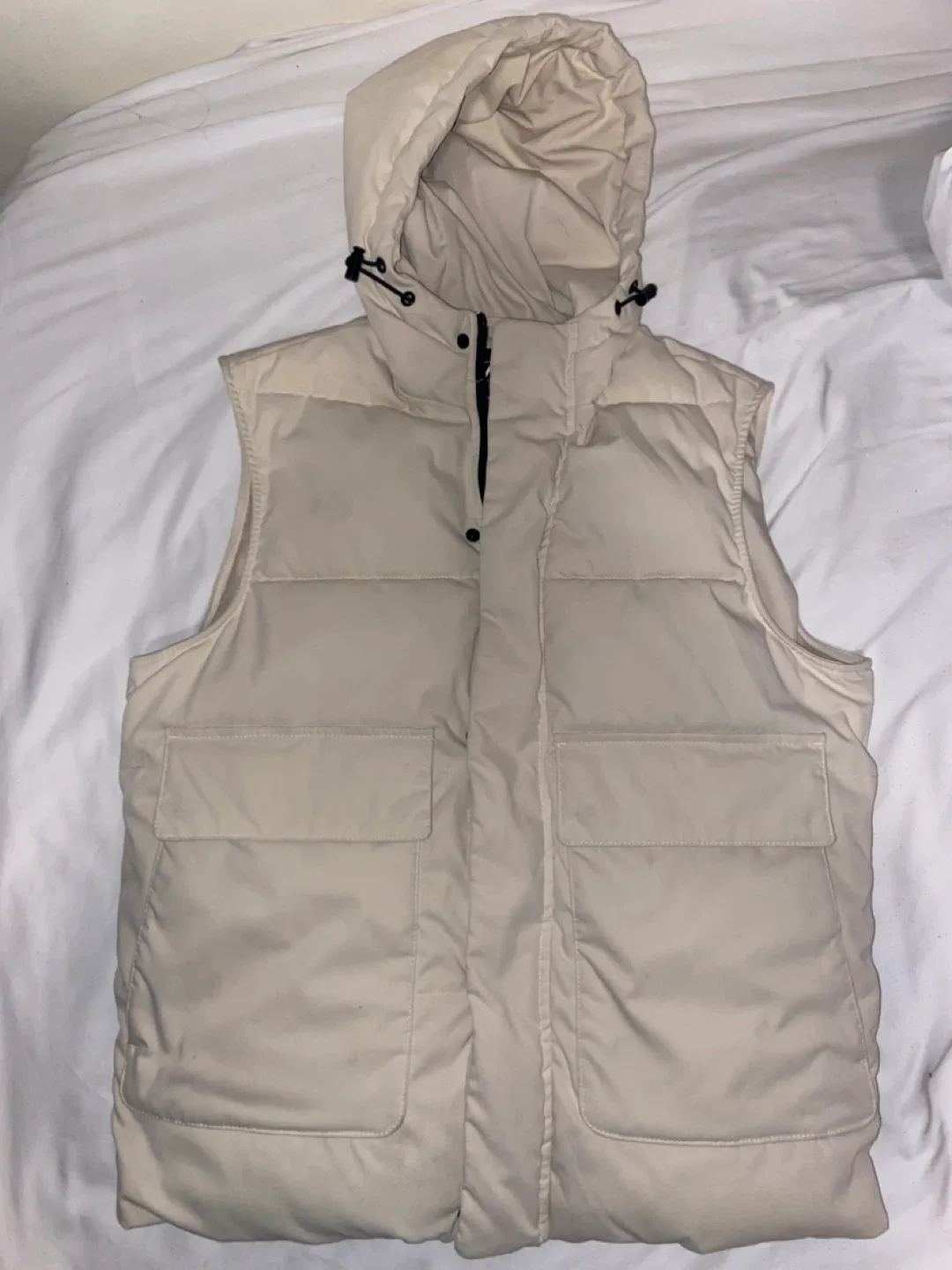 Zara Puffer Vest with Hood - Size S