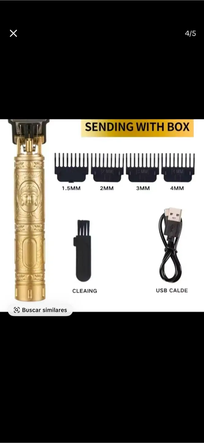 Gold Hair Trimmer with Accessories and Box image indicator(2)