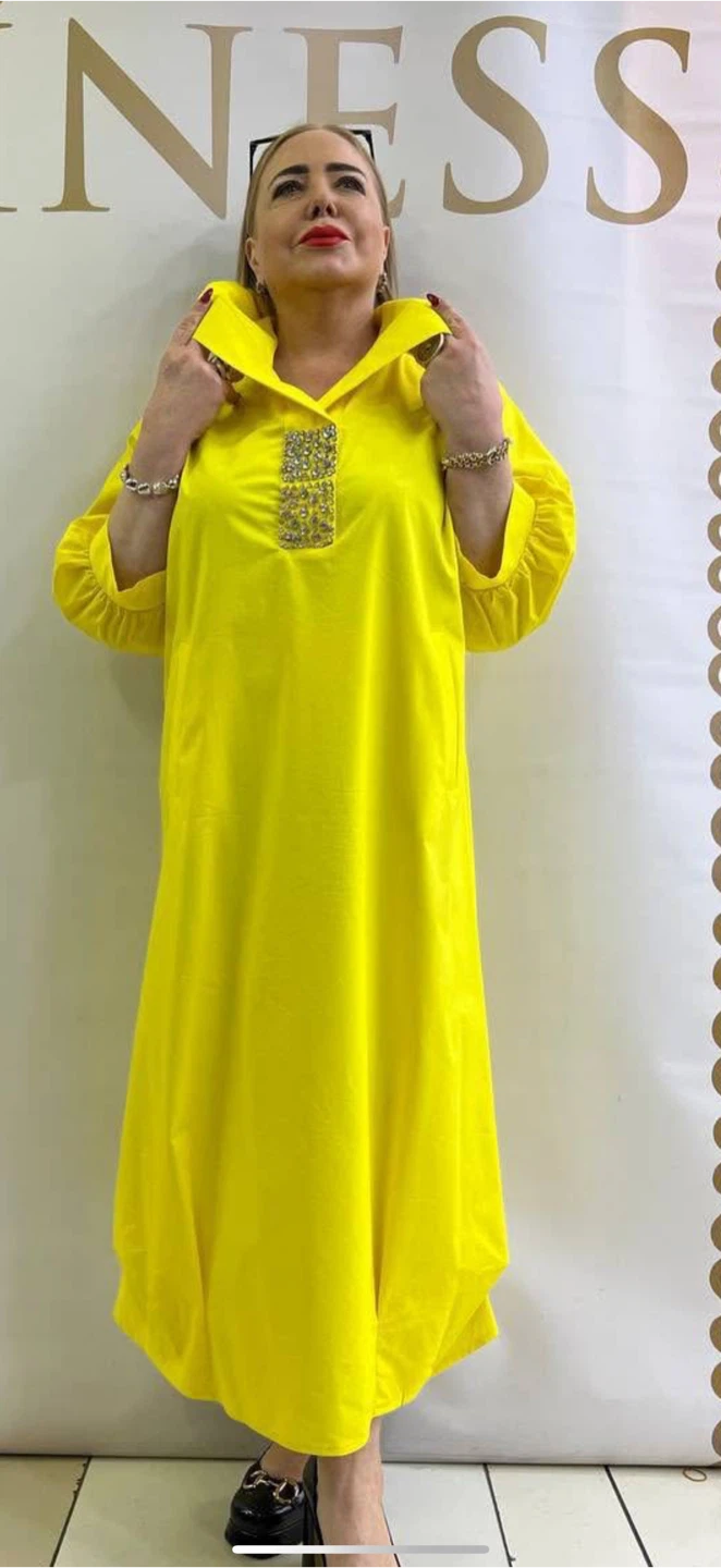 Yellow Dress 2XL 100% cotton - photo 3