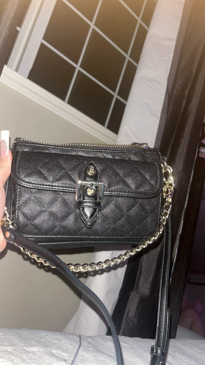Steve Madden Black Quilted Crossbody Bag