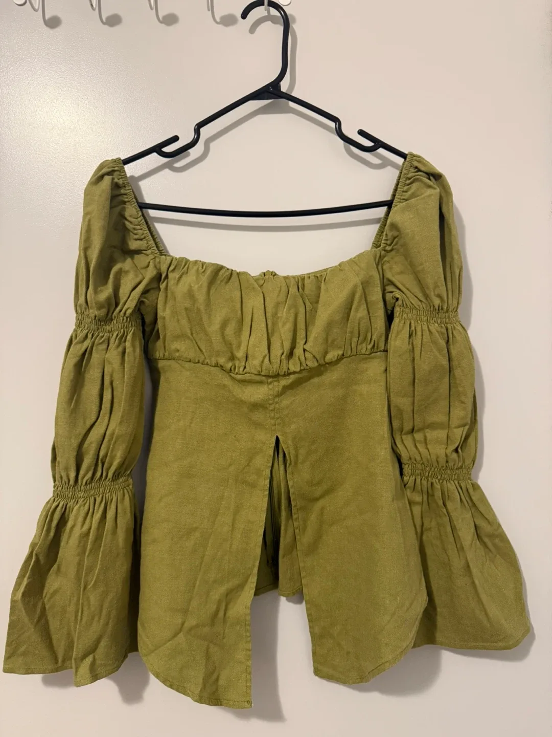 Green Blouse with Bell Sleeves thumbnail