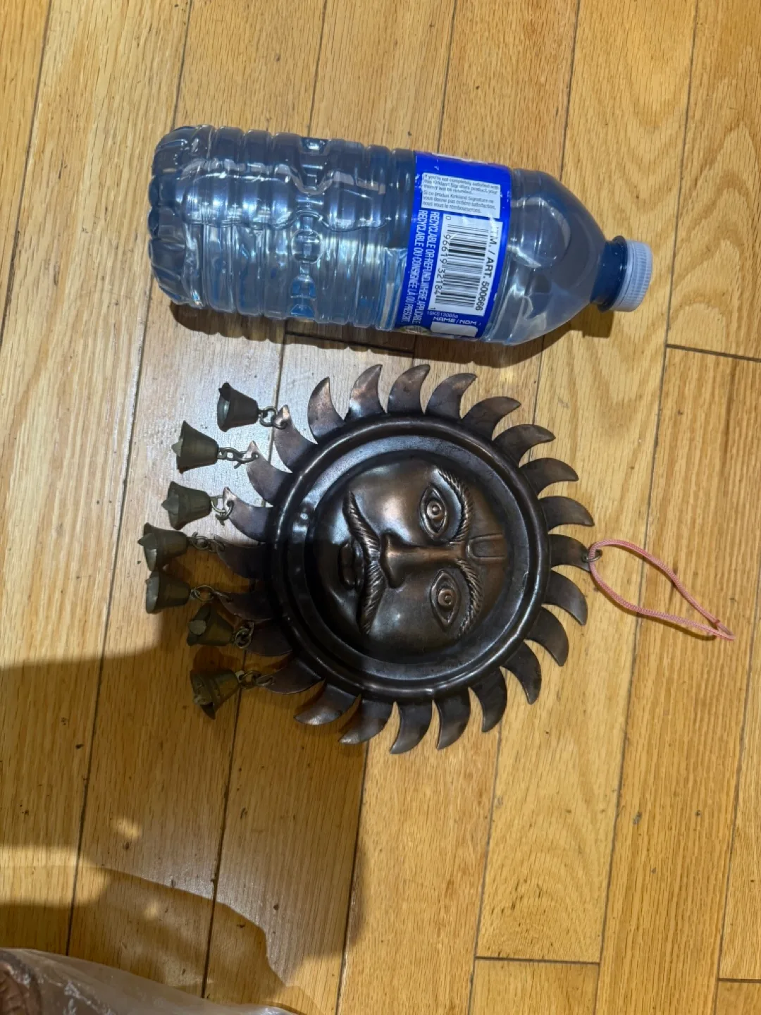 Metal Sun Face Wall Hanging with Bells 🧡 image indicator(4)