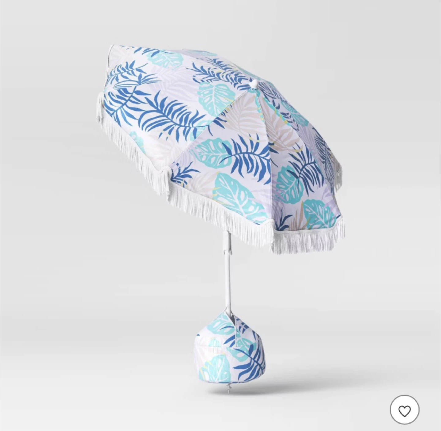New 6' Outdoor Patio Beach Umbrella with Fringe - Sun Squad - photo 3